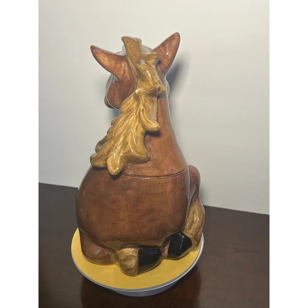Montana Lifestyles Horse Cookie Jar Ceramic Brown Western Equestrian Decor 12